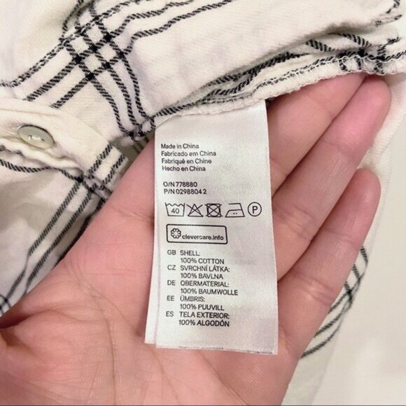 Plaid Cotton Button Down | Sz 2 - Picture 6 of 6